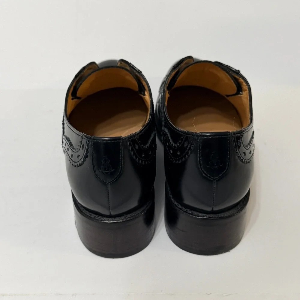 The Office Angela Scott Ms Arzner Slip On Black Oxford Leather Loafer 38.5 US8.5